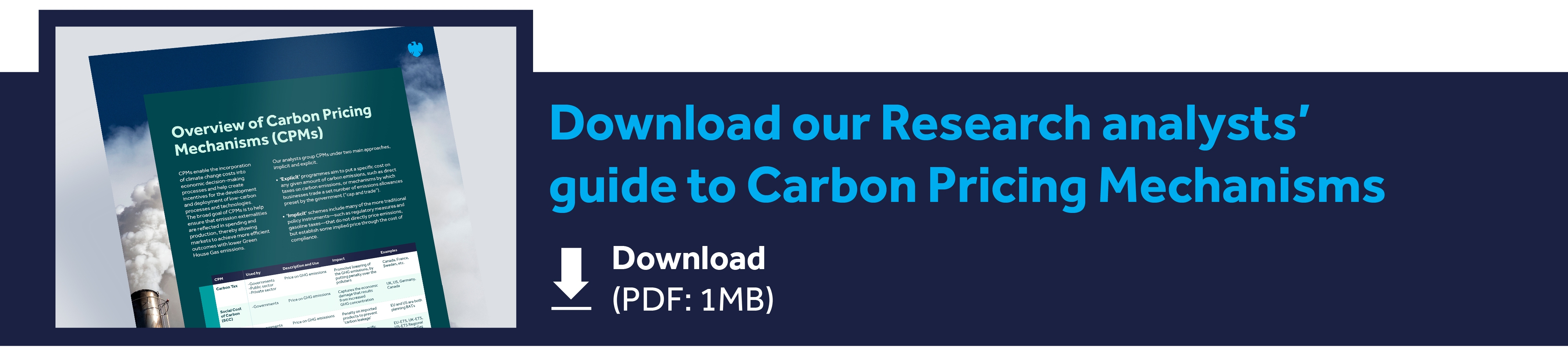 Download our Research analysts' guide to Carbon Pricing Mechanisms