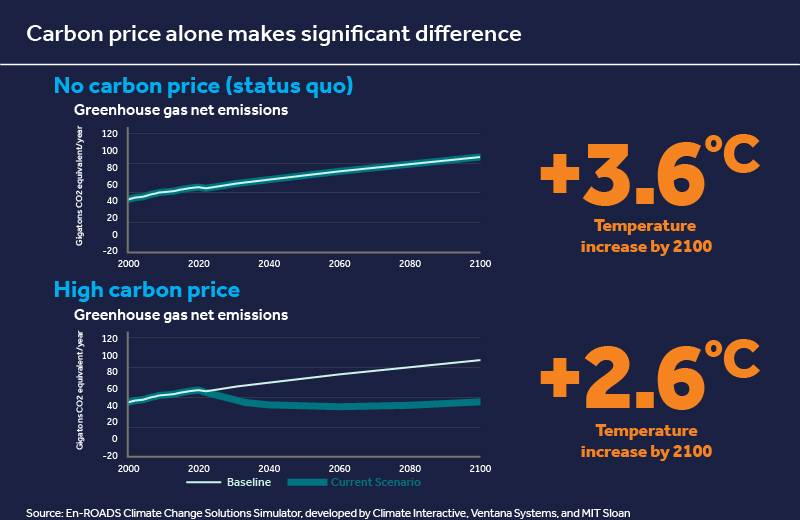 Carbon price alone