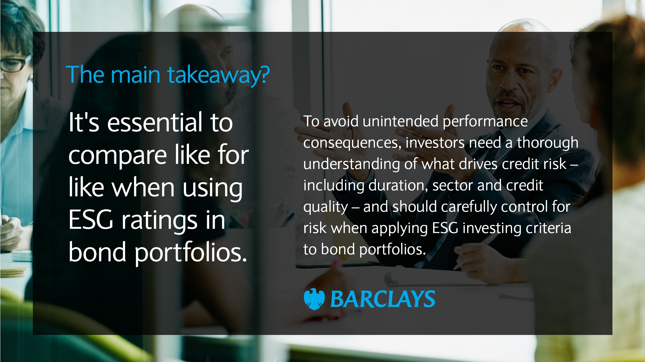 The main takeaway? It's essential to compare like for like when using ESG ratings in bond portfolios.