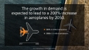 The growth in demand is expected to lead to a 200% increase in aeroplanes by 2050